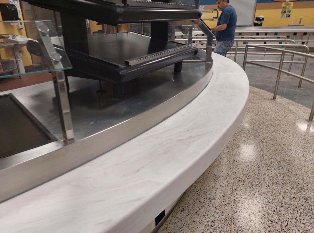 Custom curved countertop